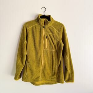 Duluth Green Yellow Two Harbors Polartec Fleece Full Zip Jacket - Small